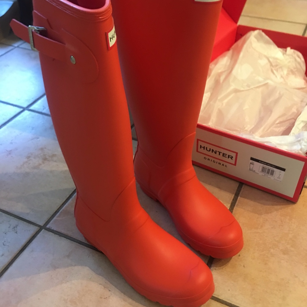 Hunter Boots Tall Orange size 40/41 or US 9.5